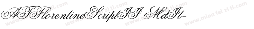 ATFlorentineScriptII MdIt字体转换